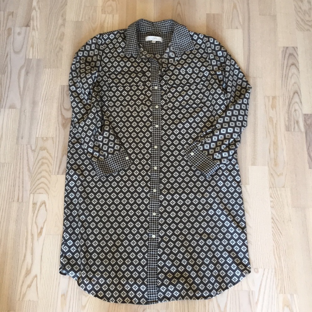 Loft printed shirt dress